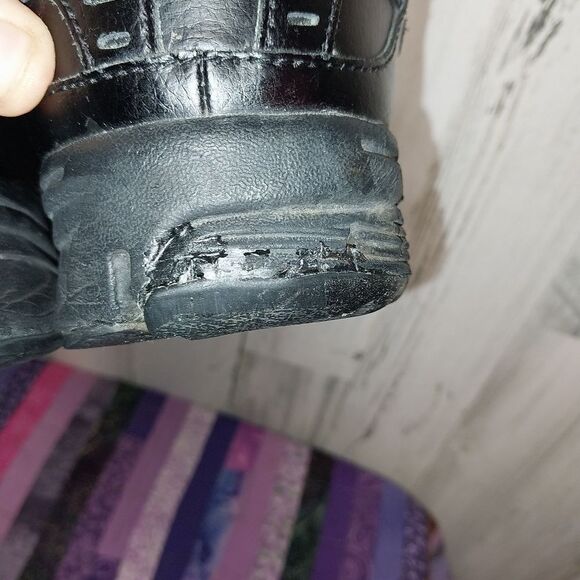 Red Wing Black Leather Work Shoes 8337 Men's s Size 12 Aluminum Toe - Picture 11 of 13